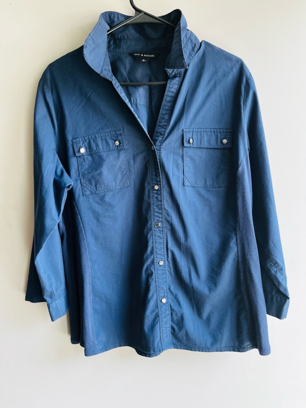 Zac & Rachel Deep Navy Button-Down Shirt Women’s XL Casual